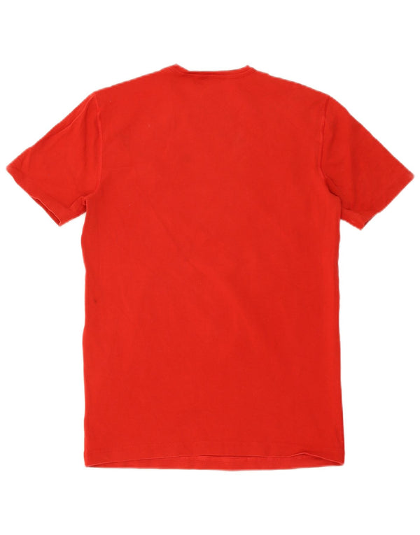 Bikkembergs Mens Graphic T-Shirt Top Small Red Cotton