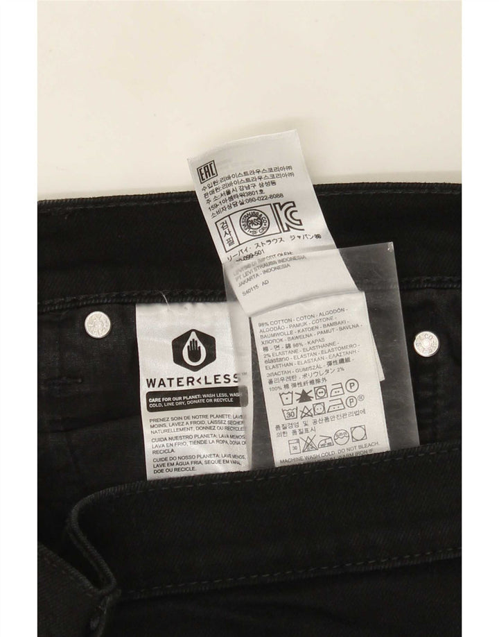 Женские узкие джинсы Levi's W36 L31, черный хлопок