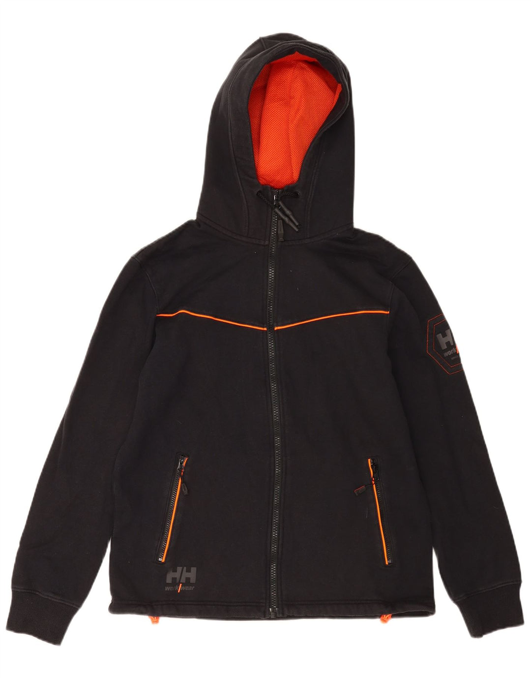 Мужской свитер с капюшоном на молнии Helly Hansen, большой черный, хлопковый