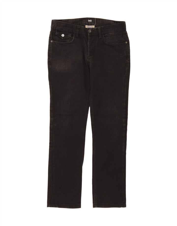 DOLCE & GABBANA Womens Power Regular Fit Straight Jeans W29 L29 Black Vintage Dolce & Gabbana and Second-Hand Dolce & Gabbana from Messina Hembry 