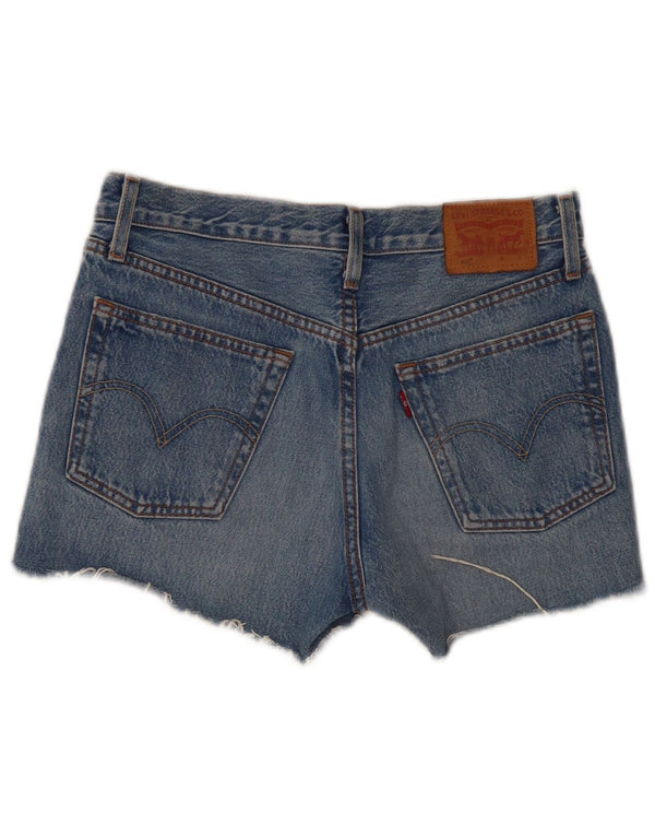 Женские джинсовые шорты LEVI'S 501 W26, маленькие синие, хлопок