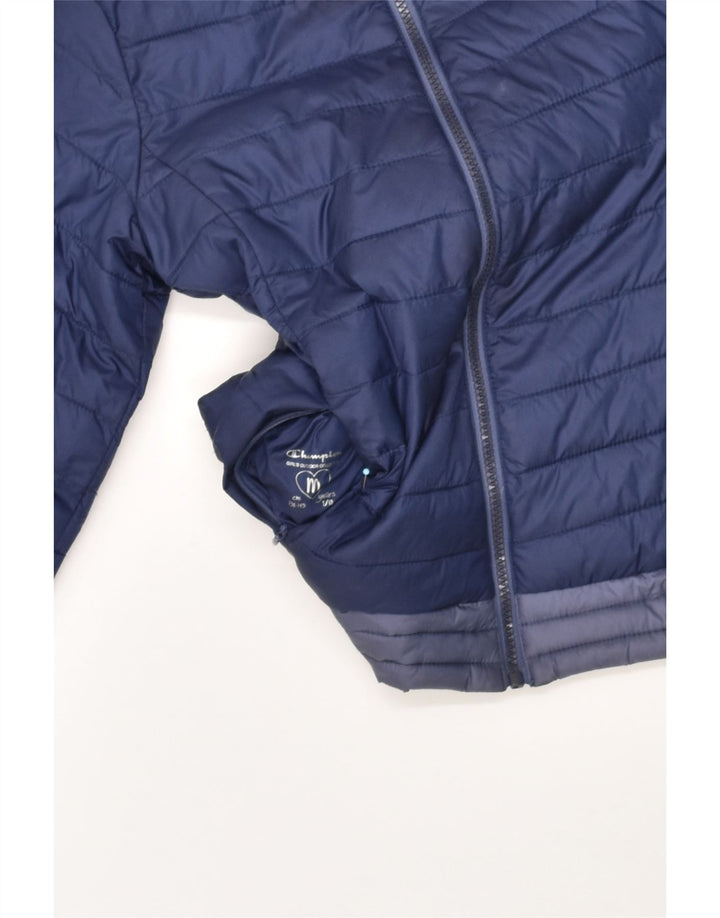 CHAMPION Girls Hooded Reversible Jacket 11-12 Years Medium  Navy Blue | Vintage Champion | Thrift | Second-Hand Champion | Used Clothing | Messina Hembry 
