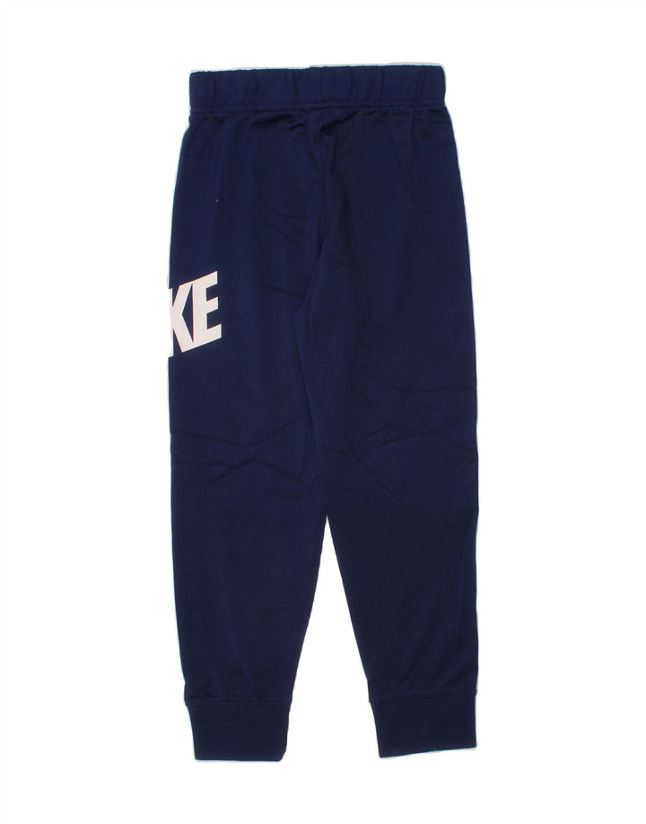 NIKE Boys Graphic Tracksuit Trousers Joggers 5-6 Years Medium  Navy Blue Vintage Nike and Second-Hand Nike from Messina Hembry 