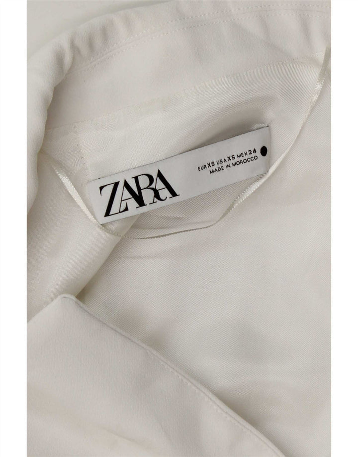Zara Женский удлиненный жилет стандартного размера UK 6 XS Белый
