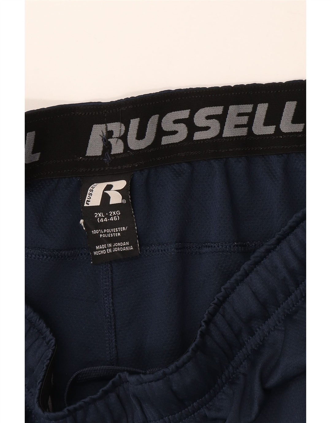 Мужские спортивные шорты Russell Athletic Dri-Power 2XL Темно-синие с цветными блоками