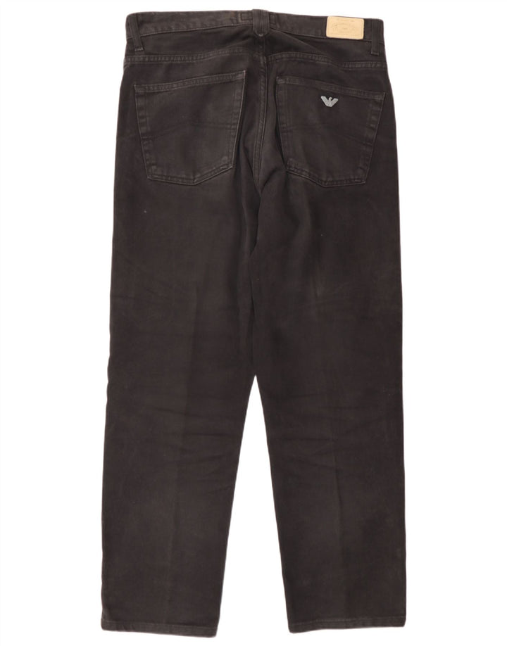 Мужские прямые джинсы Armani W32 L28, черный хлопок