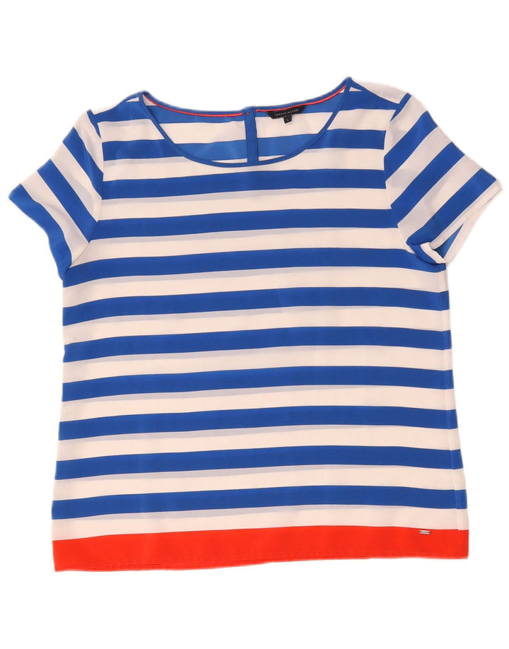 Женская блузка Tommy Hilfiger UK 16, большая синяя полоска