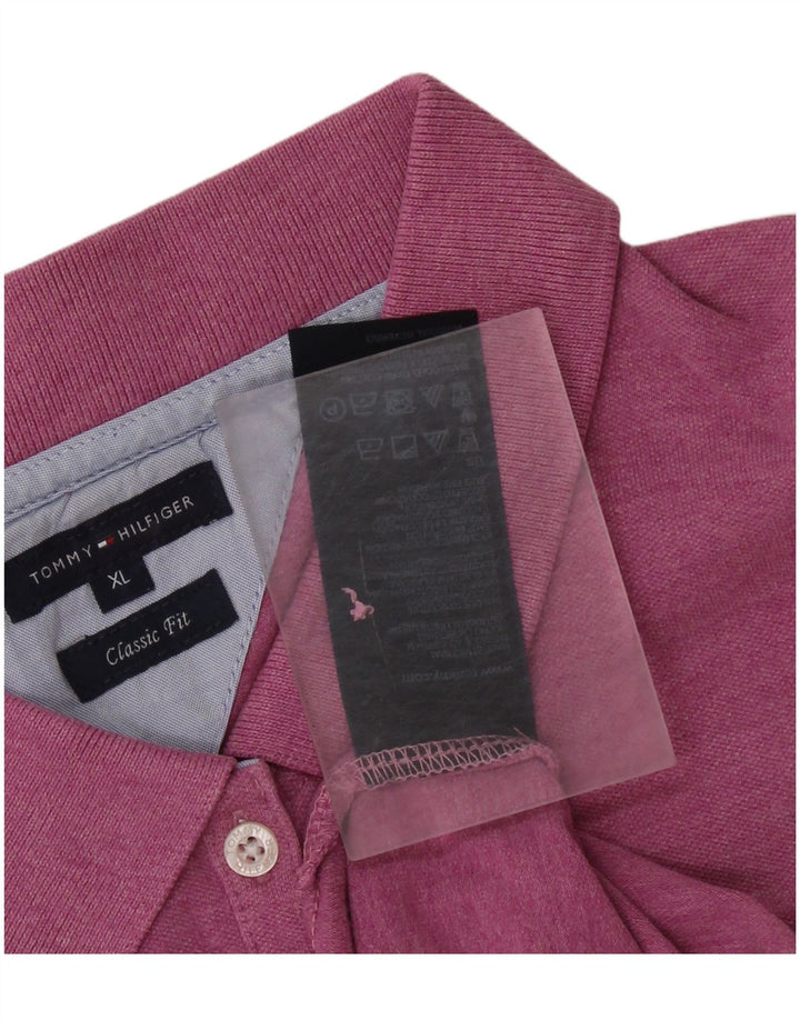 TOMMY HILFIGER Женская рубашка поло классического кроя UK 18 XL розовая хлопковая