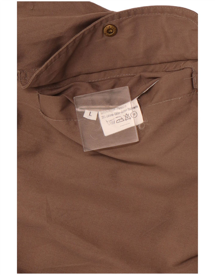 Мужская двусторонняя куртка VINTAGE UK 40, большая коричневая клетка в клетку, полиэстер