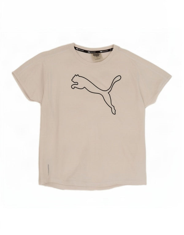Женская футболка с рисунком Puma Top UK 16, большой белый полиэстер