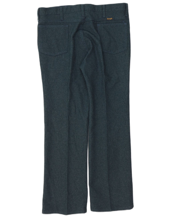 Мужские прямые повседневные брюки WRANGLER W38 L30 темно-синего цвета из полиэстера