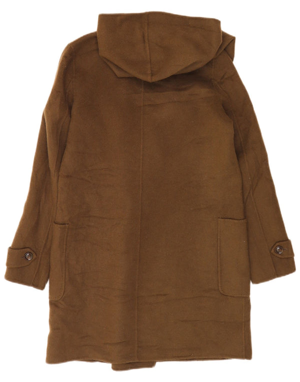 Massimo Dutti Женское двубортное пальто оверсайз с капюшоном EU 36 XS Хаки