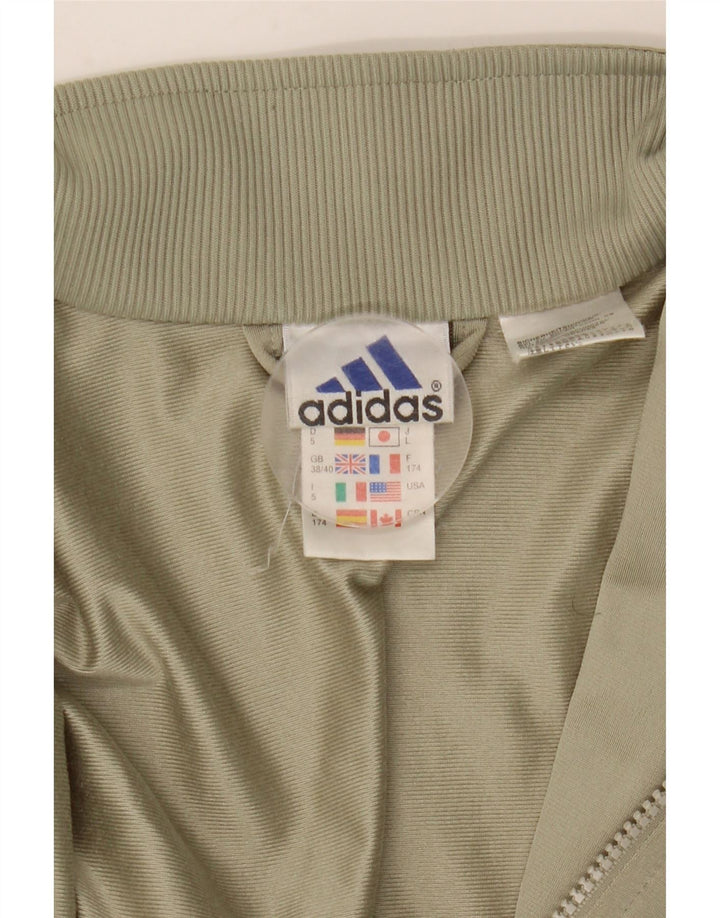 Мужская спортивная куртка Adidas UK 38/40, средний хаки, полиэстер