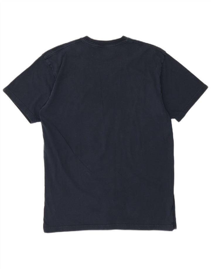 Мужская футболка классического кроя с рисунком VANS, топ среднего размера, темно-синий, хлопок