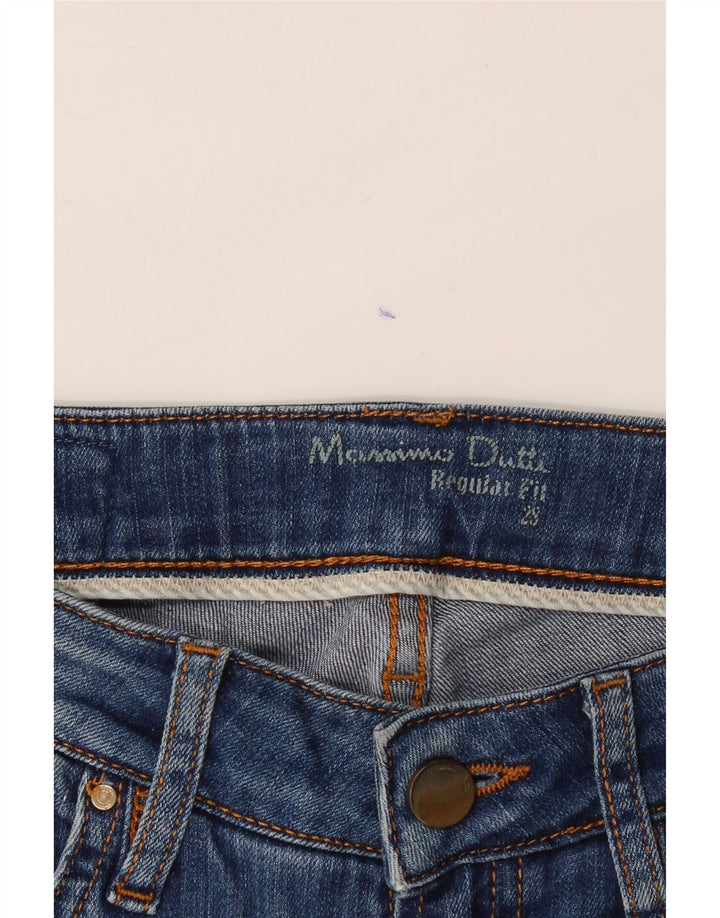 MASSIMO DUTTI Womens Regular Fit Straight Jeans W28 L34 Blue Vintage Massimo Dutti and Second-Hand Massimo Dutti from Messina Hembry 