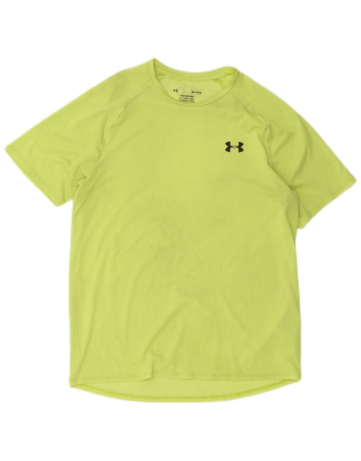 Мужская футболка Under Armour, верх из полиэстера среднего зеленого цвета