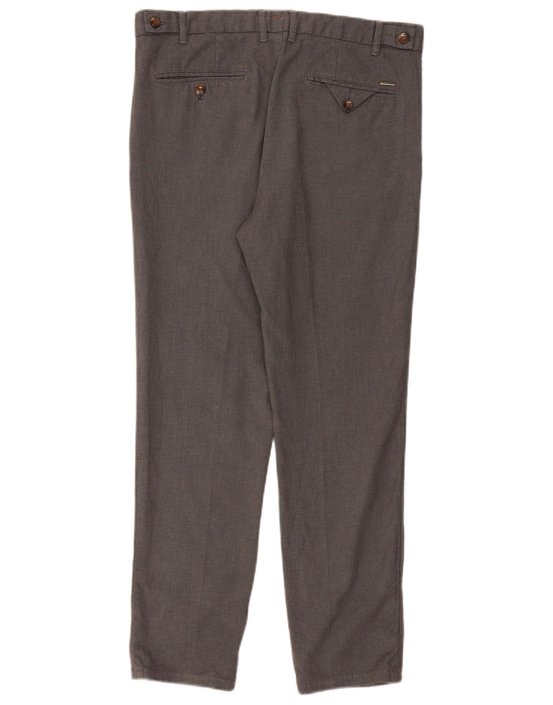 Мужские узкие костюмные брюки ZARA EU 42, большие W32 L28, серые с узором «гусиные лапки»