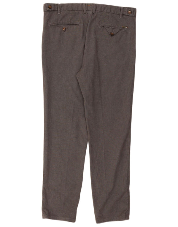 Мужские узкие костюмные брюки ZARA EU 42, большие W32 L28, серые с узором «гусиные лапки»