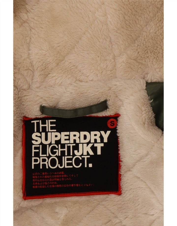 Мужская парка Superdry с капюшоном UK 36, маленькая, зеленая, нейлон