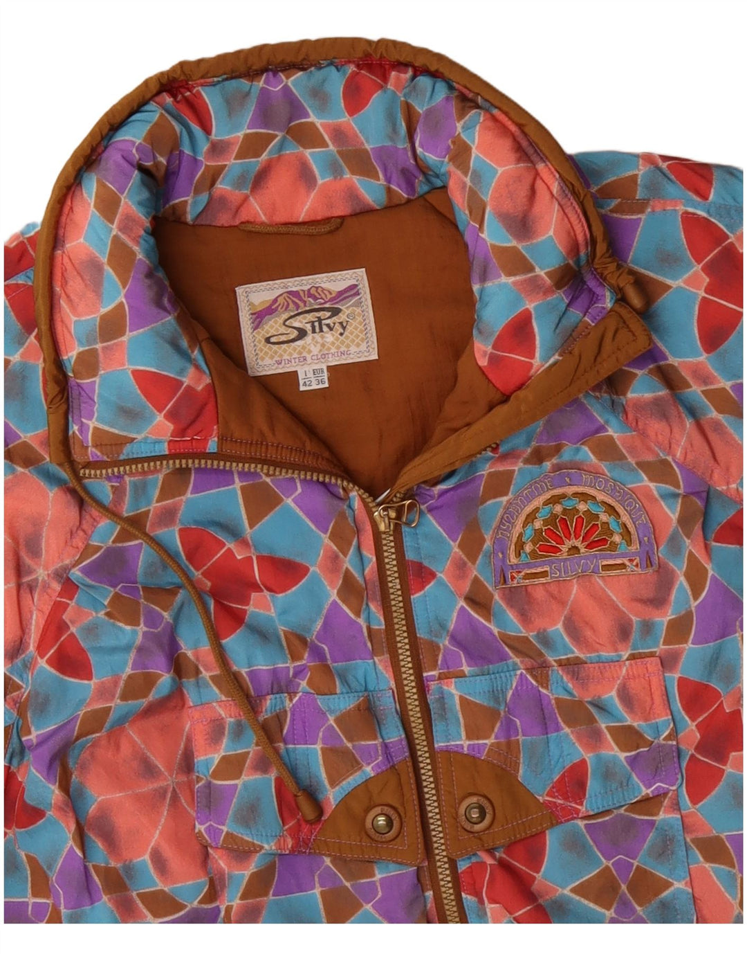SILVY Женская куртка-ветровка оверсайз IT 42 Средний Разноцветный