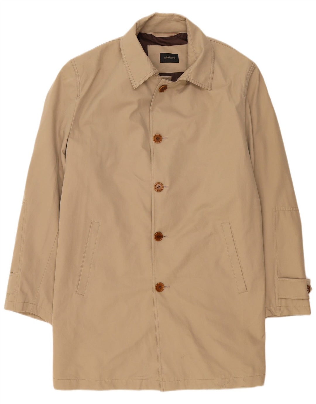 Мужское пальто John Lewis IT 54 2XL Бежевый хлопок