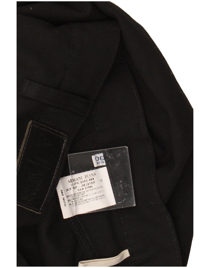 Женские узкие повседневные брюки Armani W30 L30, черные из полиэстера