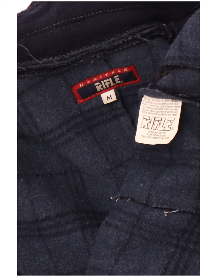 Женский двубортный пиджак в стиле милитари RIFLE UK 14, средний темно-синий