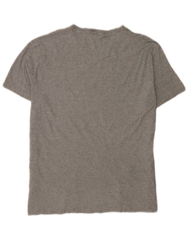 Мужская футболка узкого кроя Polo Ralph Lauren на заказ, 2XL, серый хлопок с крапинками
