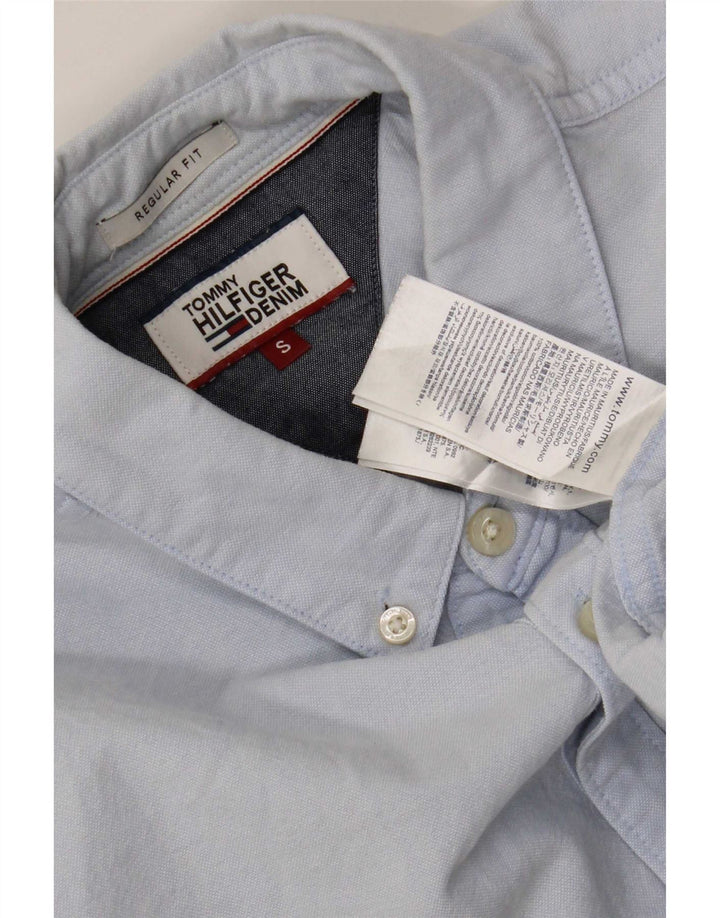 Мужская рубашка Tommy Hilfiger, маленькая синяя, хлопок