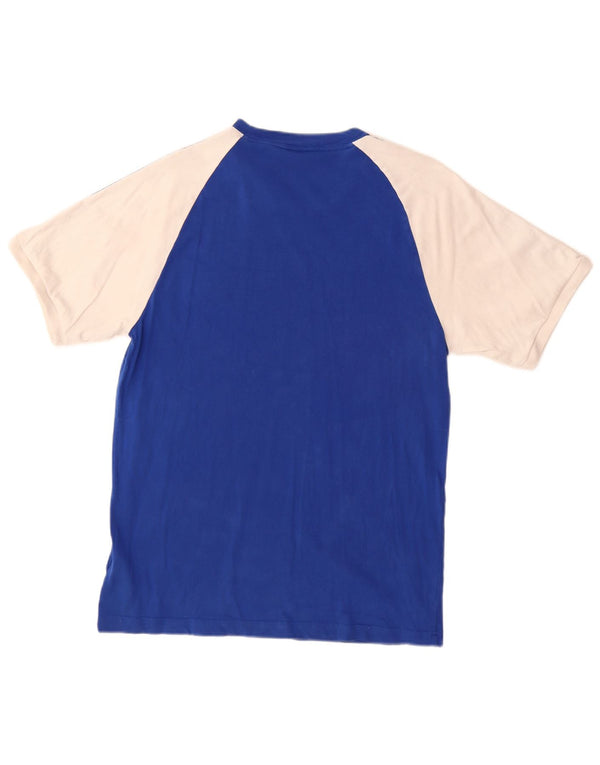 Мужская футболка Adidas Top Medium Blue с цветными блоками, хлопок