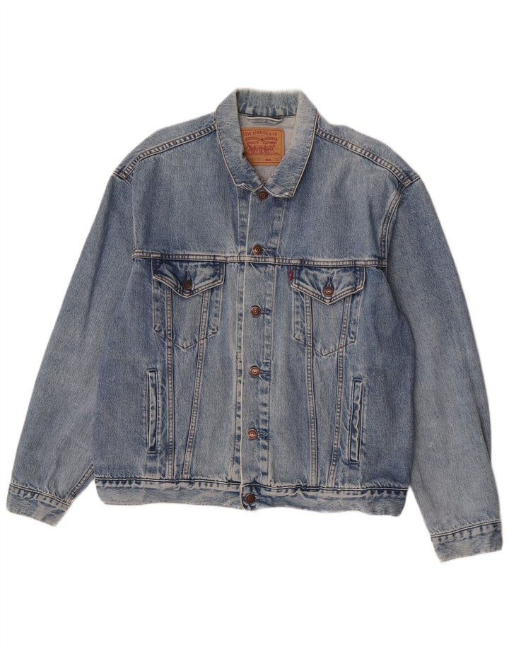 Мужская джинсовая куртка Levi's UK 42 XL, синяя, хлопок