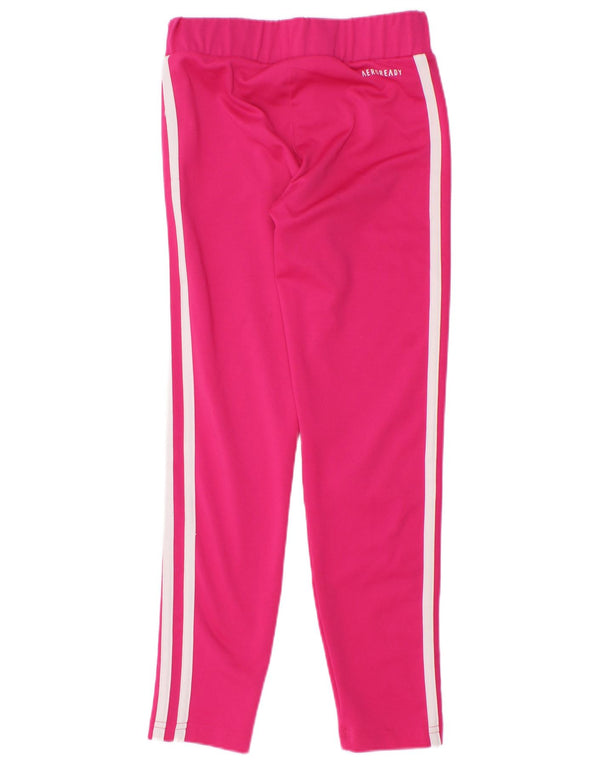 Леггинсы Adidas Aeroready для девочек 7-8 лет, розовый полиэстер