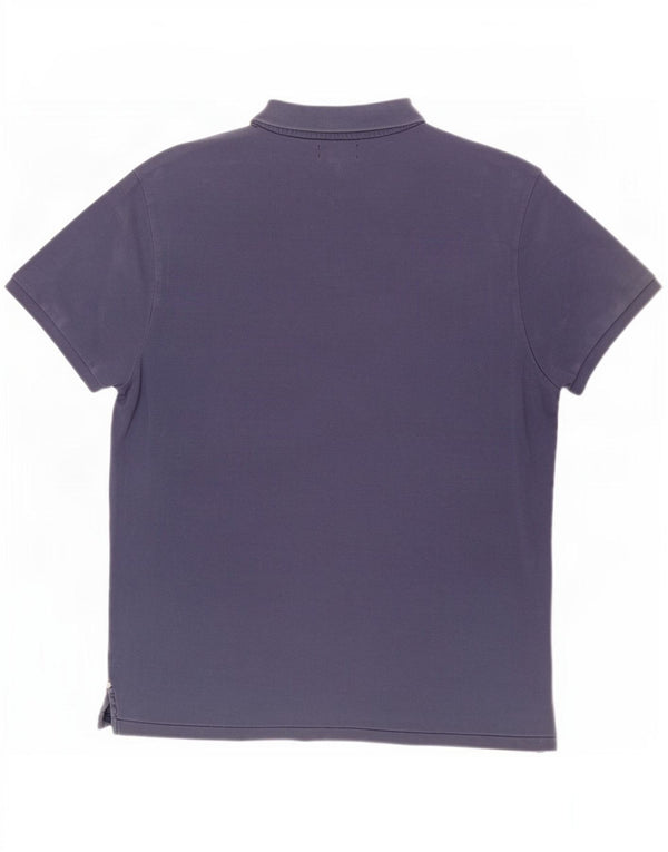 Мужская рубашка-поло Ralph Lauren 2XL темно-синяя, хлопок