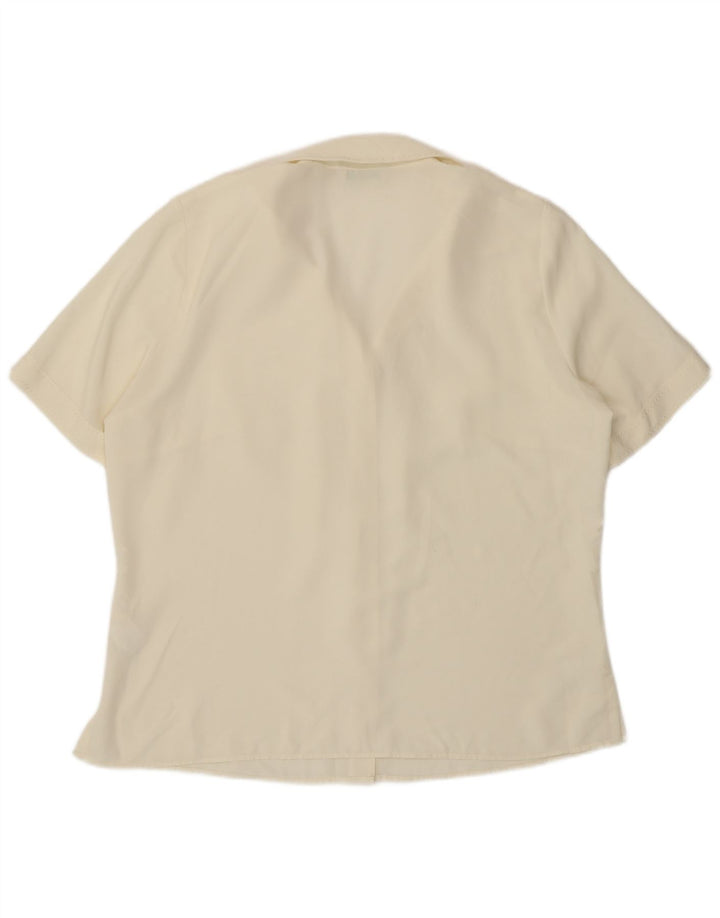 Женская рубашка с коротким рукавом Marks & Spencer UK 18 XL Off White