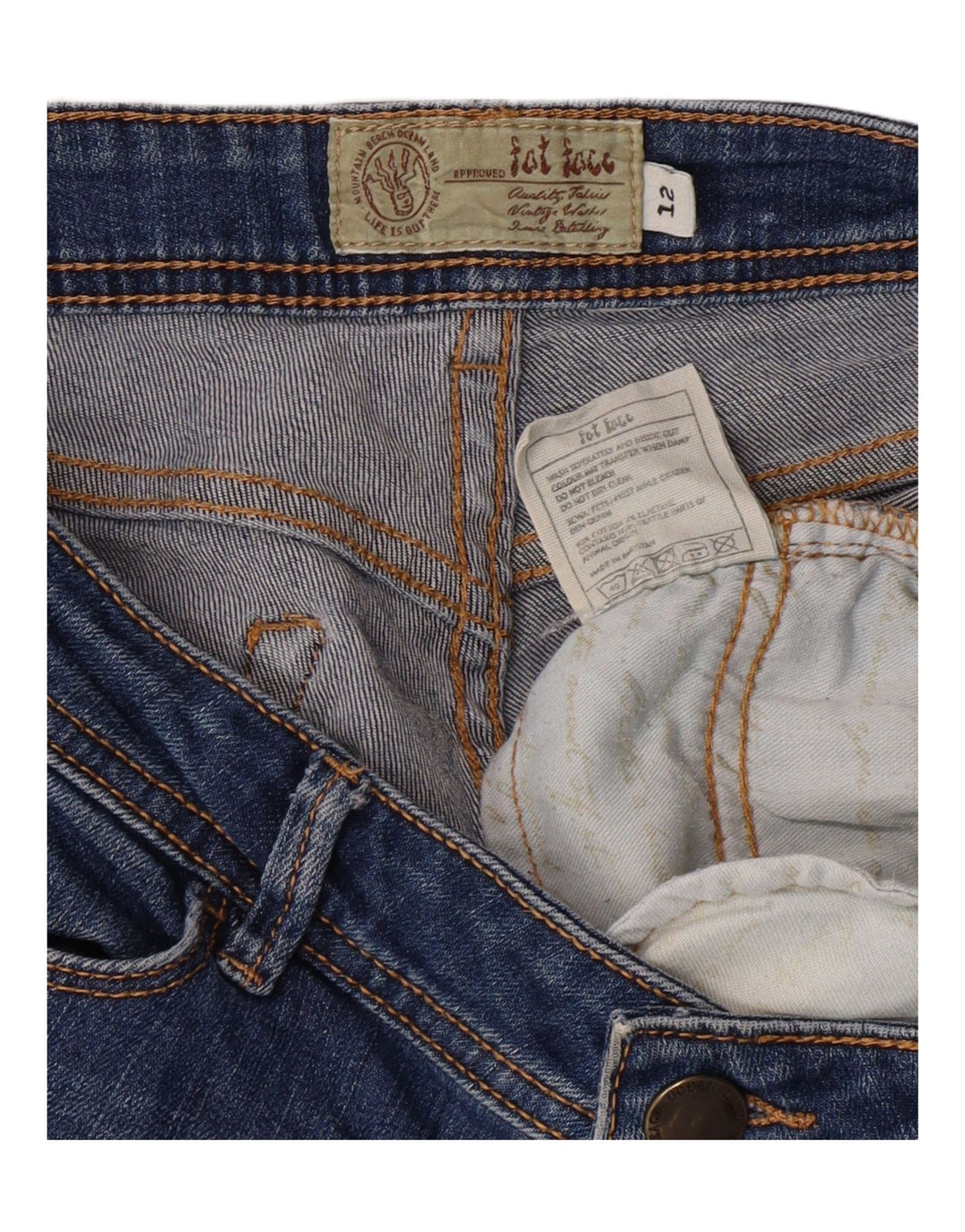 FAT FACE Womens Slim Jeans UK 12 Medium W28 L26  Blue Cotton