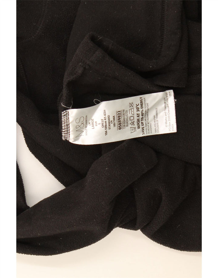 Мужская флисовая куртка Marks & Spencer UK 40, большая черная, полиэстер