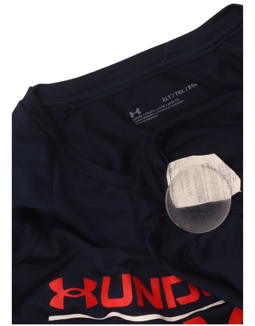 Мужская футболка с рисунком UNDER ARMOR, топ XL, темно-синий, полиэстер