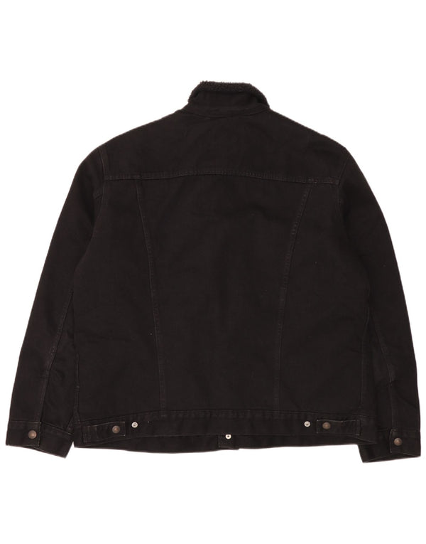 Мужская джинсовая куртка Levi's UK 42 XL, черный хлопок