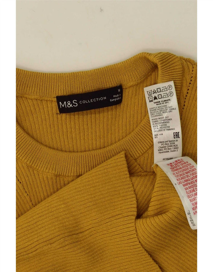 Женский жилет Marks & Spencer Top UK 10, маленький, желтый, вискоза