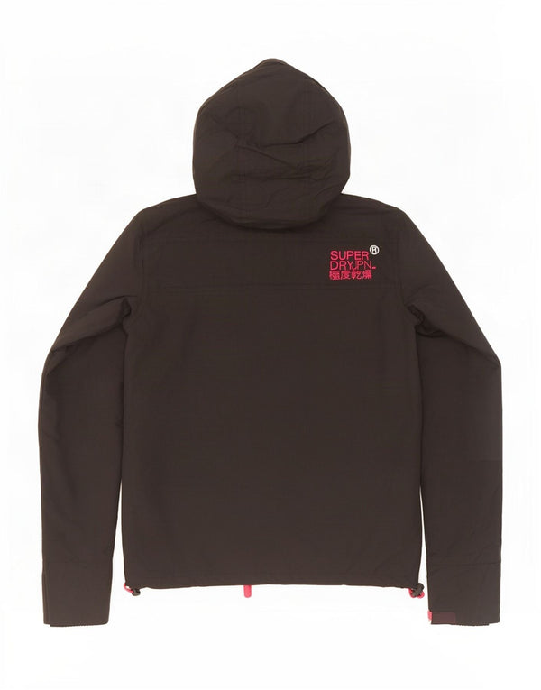 Женская ветровка с капюшоном Superdry UK 6 XS, черный нейлон