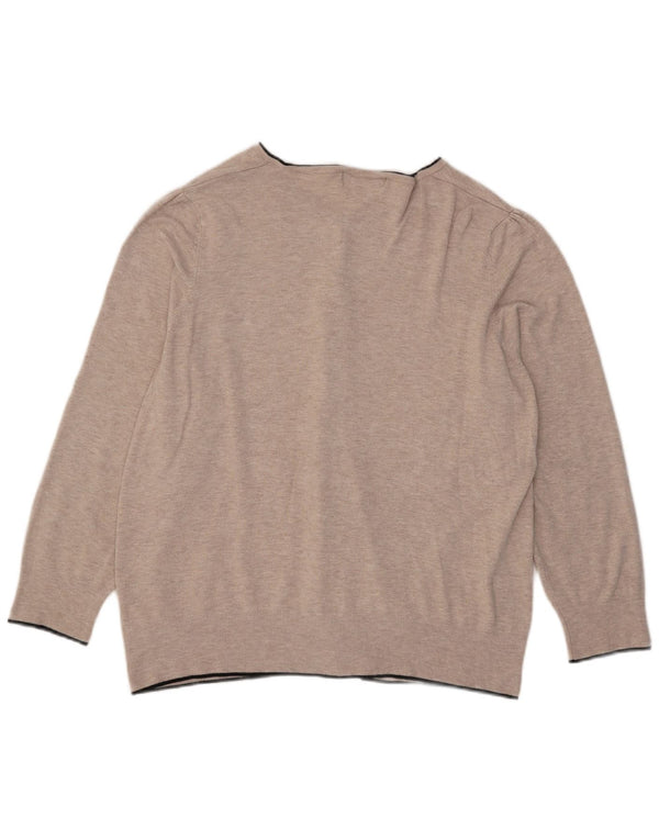 Женский кардиган Marks & Spencer UK 24 4XL Бежевый вискоза