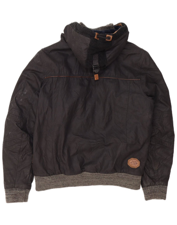 Мужская ветровка-бомбер с капюшоном Naketano UK 42 XL, черный хлопок