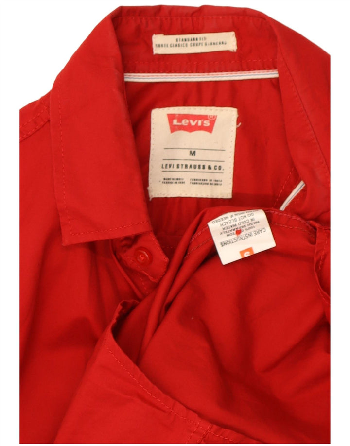 Мужская рубашка стандартного кроя Levi's из хлопка среднего красного цвета