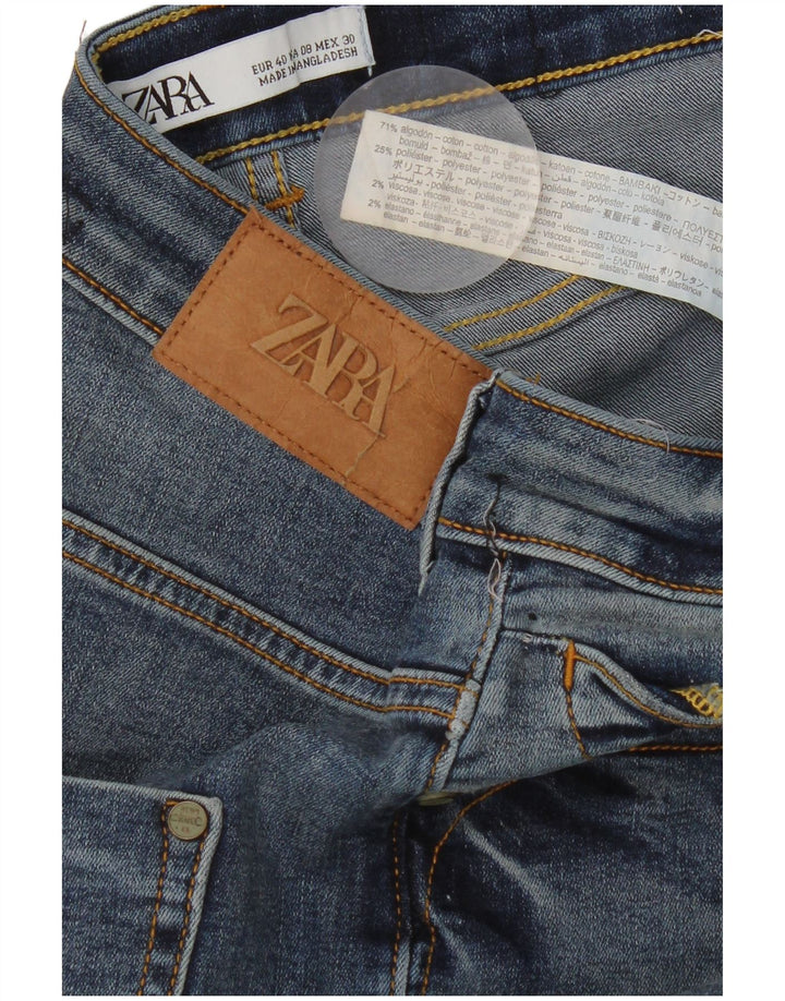 Женские укороченные джинсы Zara EU 40 Medium W30 L24 Синие, хлопок