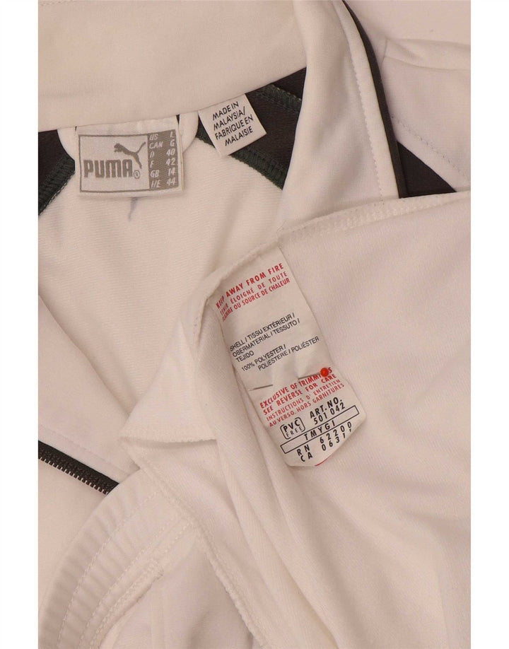 Женский спортивный костюм Puma UK 14, большой белый полиэстер с цветными блоками