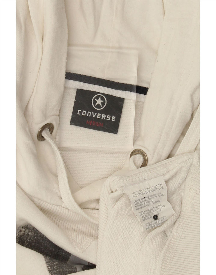 Мужской джемпер с капюшоном Converse белого цвета, хлопок, средний размер