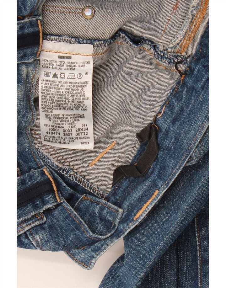 Женские узкие джинсы Levi's W28 L34 синие, хлопок