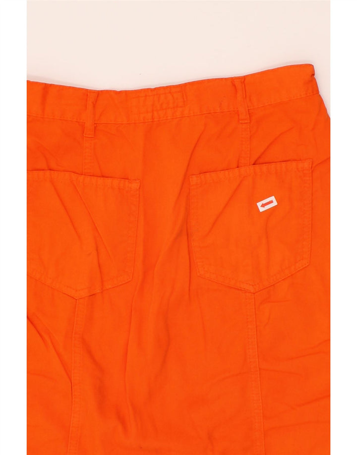 STEFANEL Womens A-Line Skirt W28 Medium Orange Cotton Vintage Stefanel and Second-Hand Stefanel from Messina Hembry 