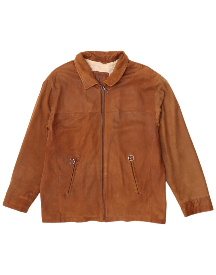 Мужская кожаная куртка Commander IT 48 Medium Brown Leather