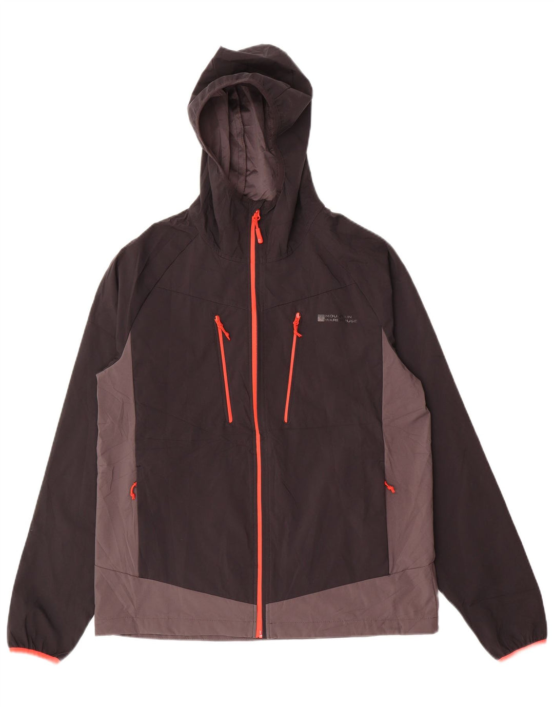 Мужская непромокаемая куртка с капюшоном Mountain Warehouse UK 38, средний черный цвет с цветными блоками